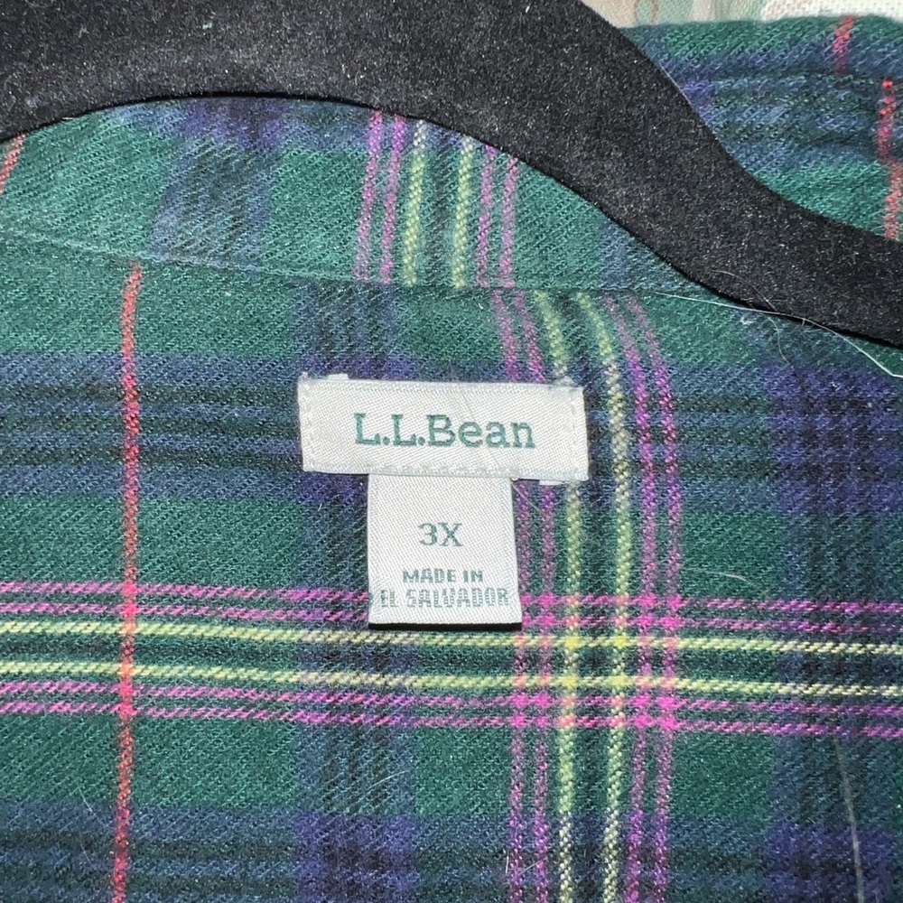 LL Bean flannel shirt. 3x